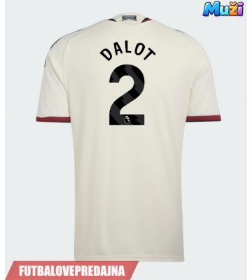 Lacne Muži Futbalové dres Manchester United Diogo Dalot #2 2026-27 Krátky Rukáv - Tretina